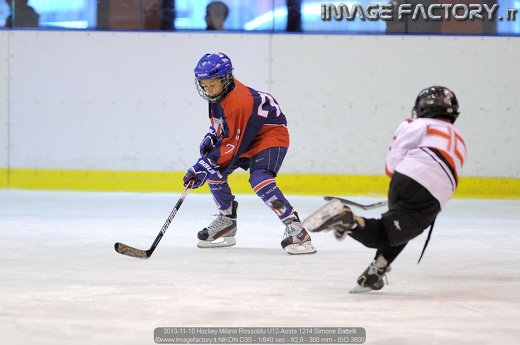 2013-11-10 Hockey Milano Rossoblu U12-Aosta 1214 Simone Battelli